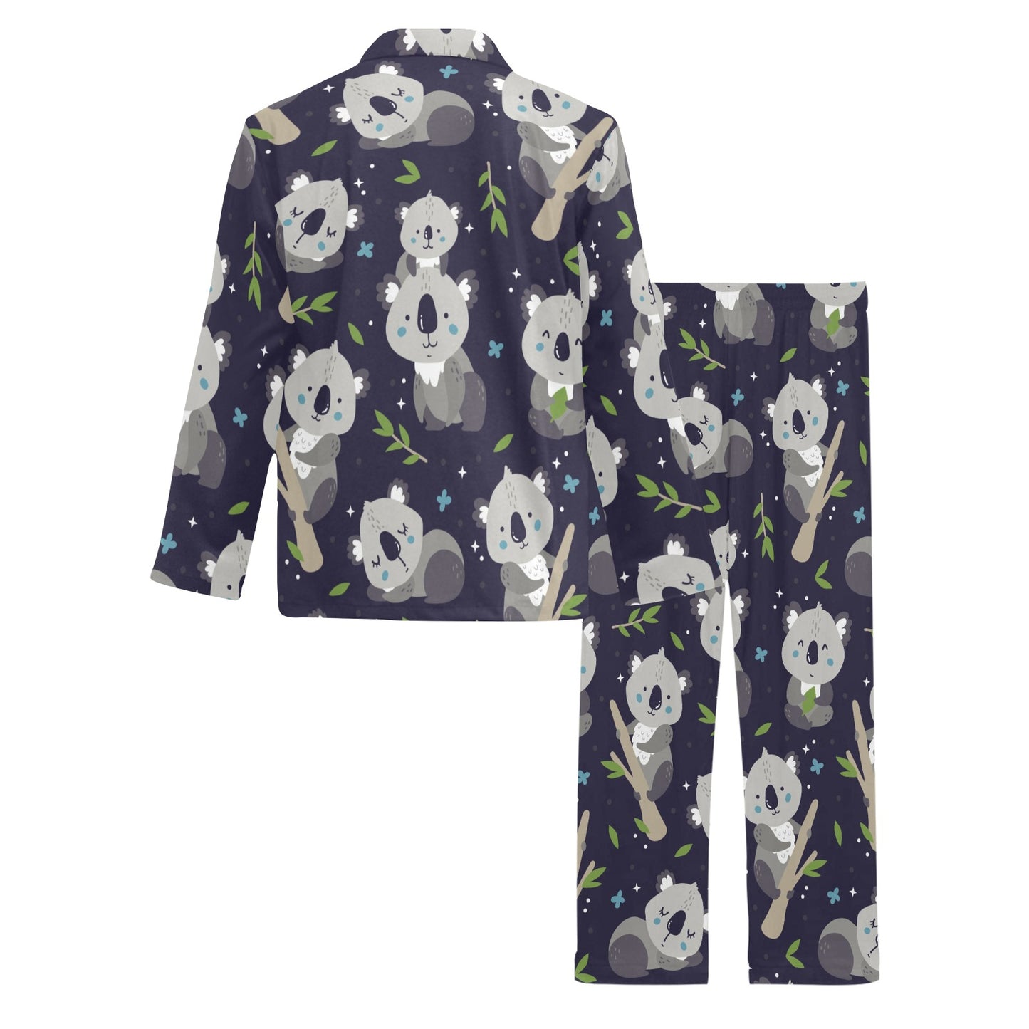 Koala Pattern Print Design 04 Men's Long Pajama Set