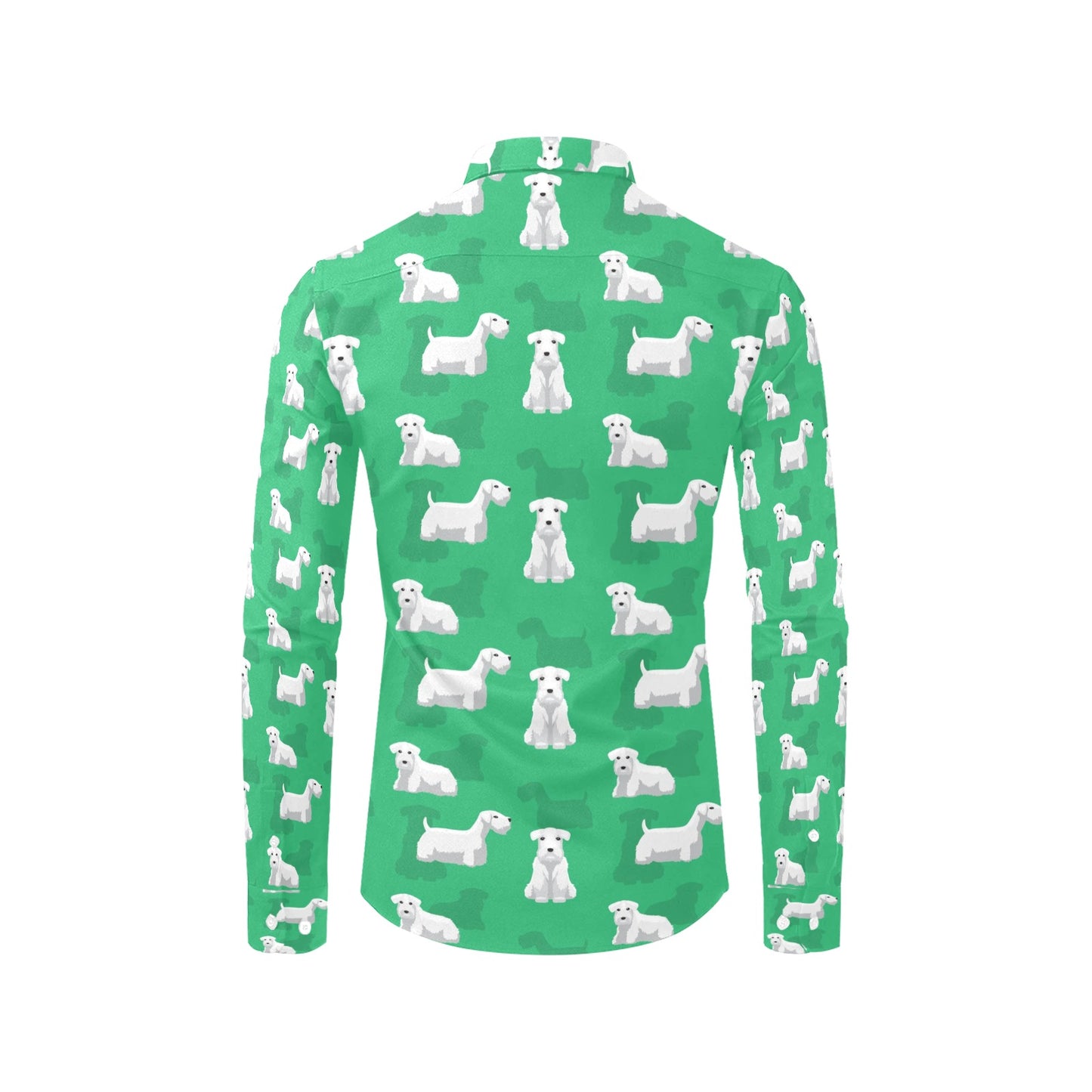 Sealyham Terriers Print Design LKS301 Men's Long Sleeve Dress Shirt