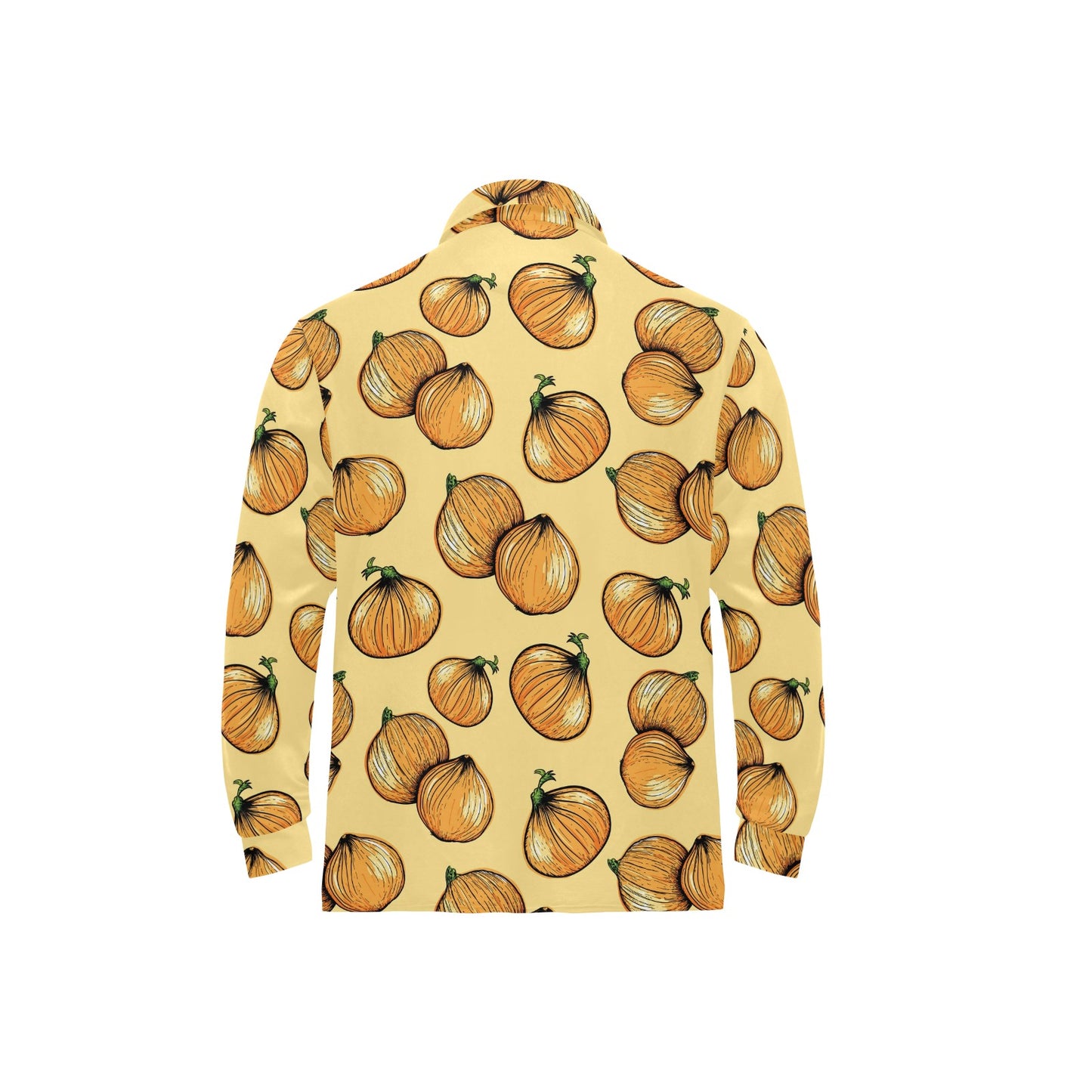 Onion Pattern Print Design A04 Long Sleeve Polo Shirt For Men's
