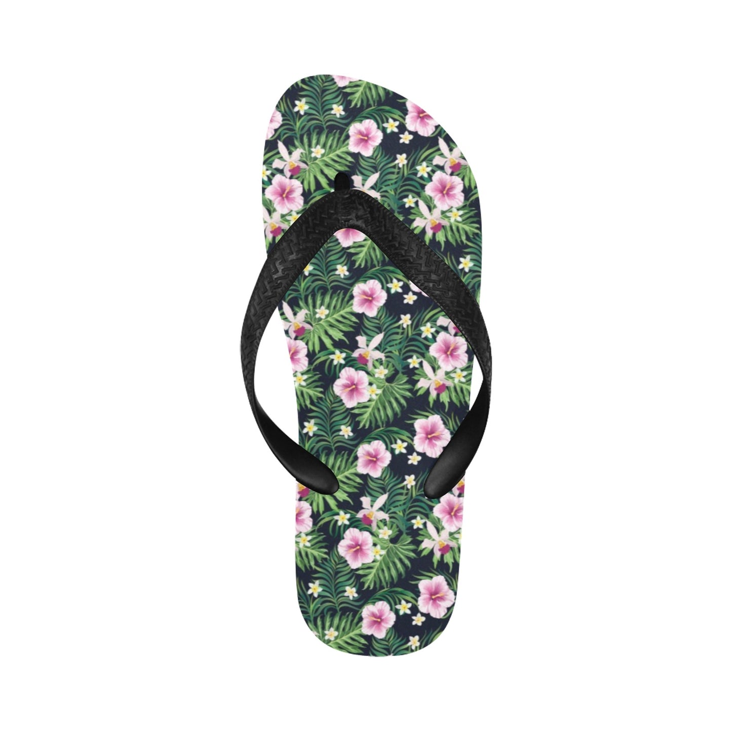 Hibiscus Tropical Print Design LKS309 Flip Flops