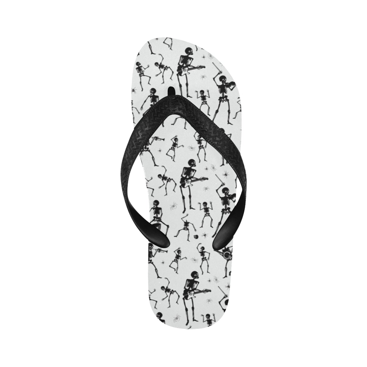 Skeleton Music Player Print Design LKS303 Flip Flops