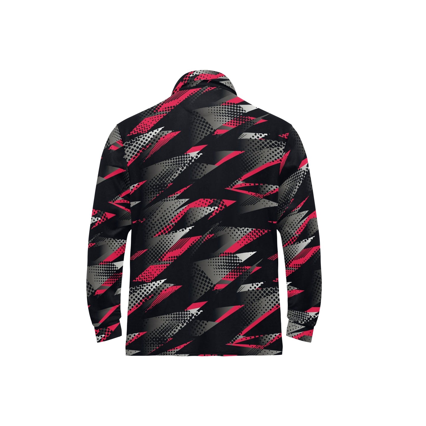 Racing Style Pattern Print Design A04 Long Sleeve Polo Shirt For Men's