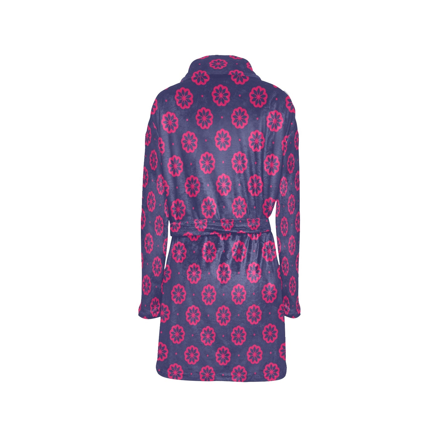 Water Lily Print Design LKS301 Women's Fleece Robe