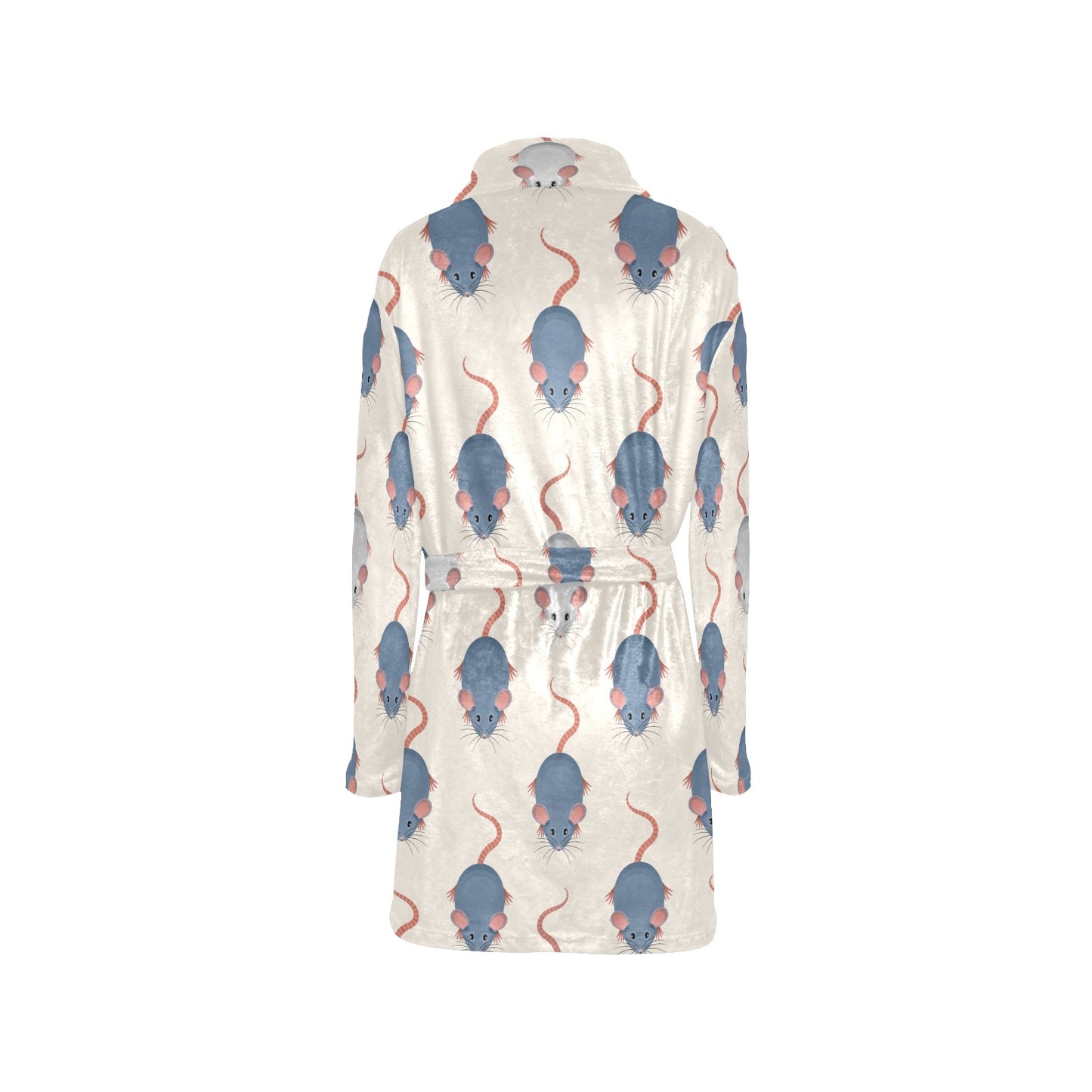 Rat Pattern Print Design 03 Women's Fleece Robe