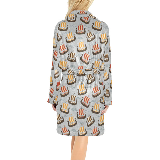 Vikings Print Design LKS308 Women's Fleece Robe