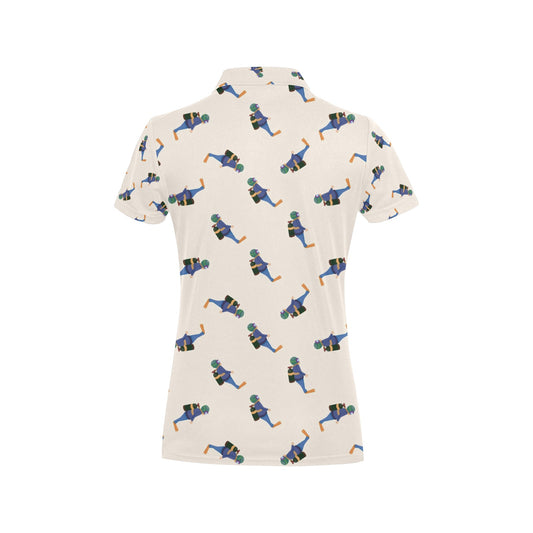 Scuba Driver Print Design LKS301 Women's Polo Shirt
