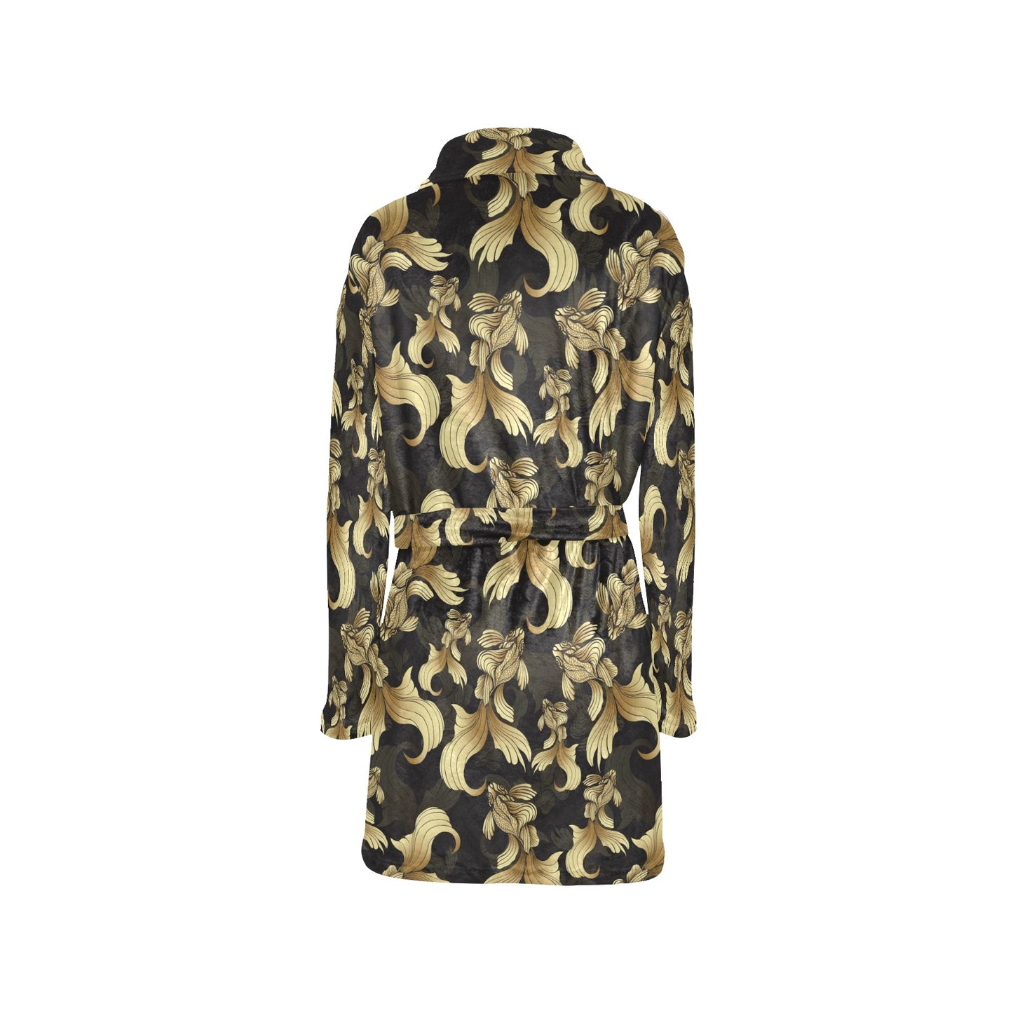 Goldfish Pattern Print Design 02 Women's Fleece Robe
