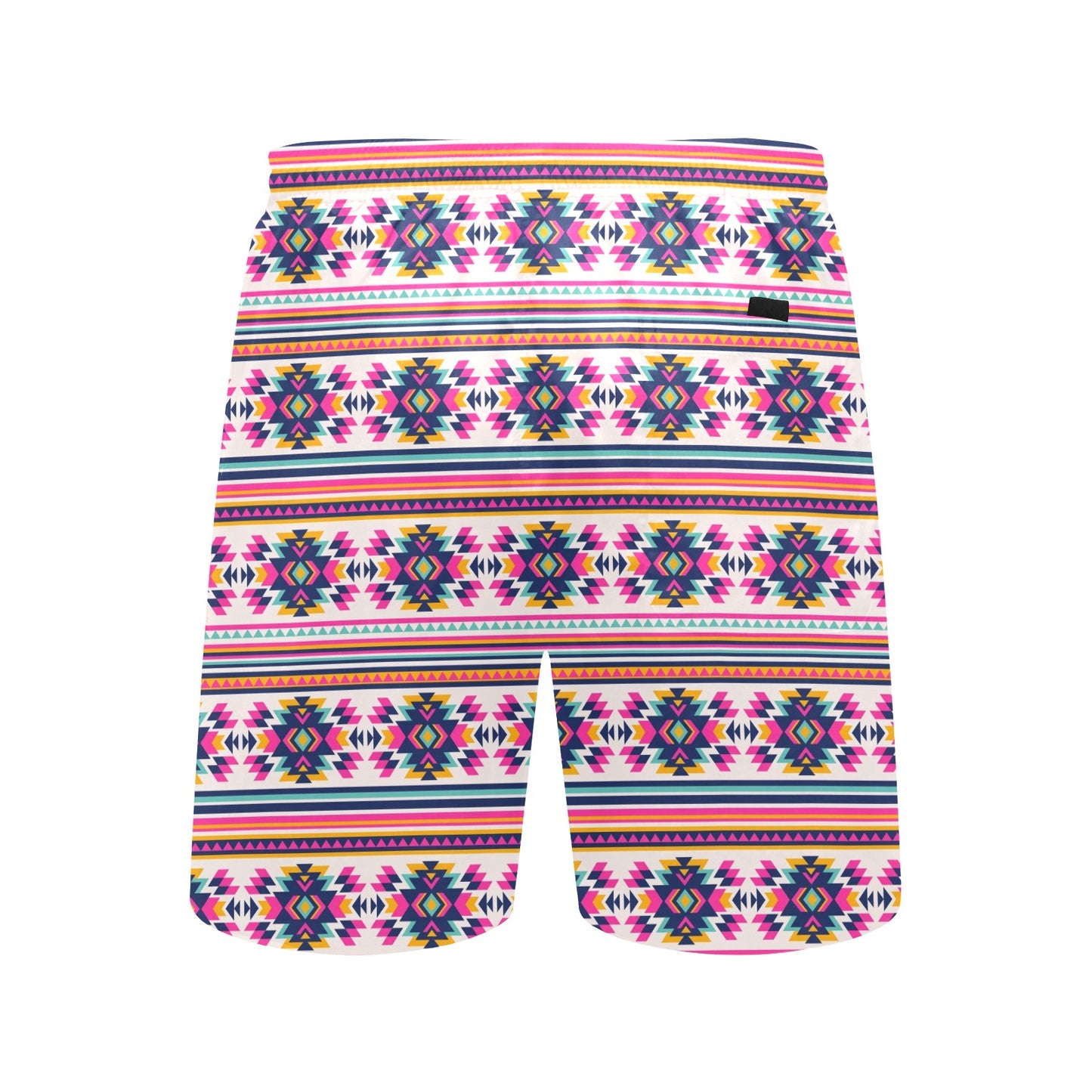 Indian Navajo Neon Themed Design Print Men's Swim Trunks Beach Shorts