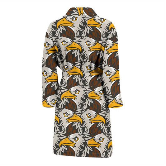 Eagles Head Pattern Men Bath Robe-JTAMIGO.COM