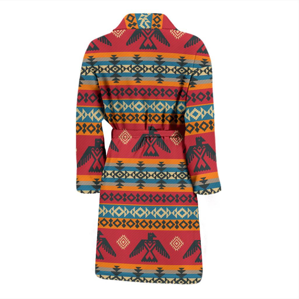 Eagles Native American Design Men Bath Robe-JTAMIGO.COM