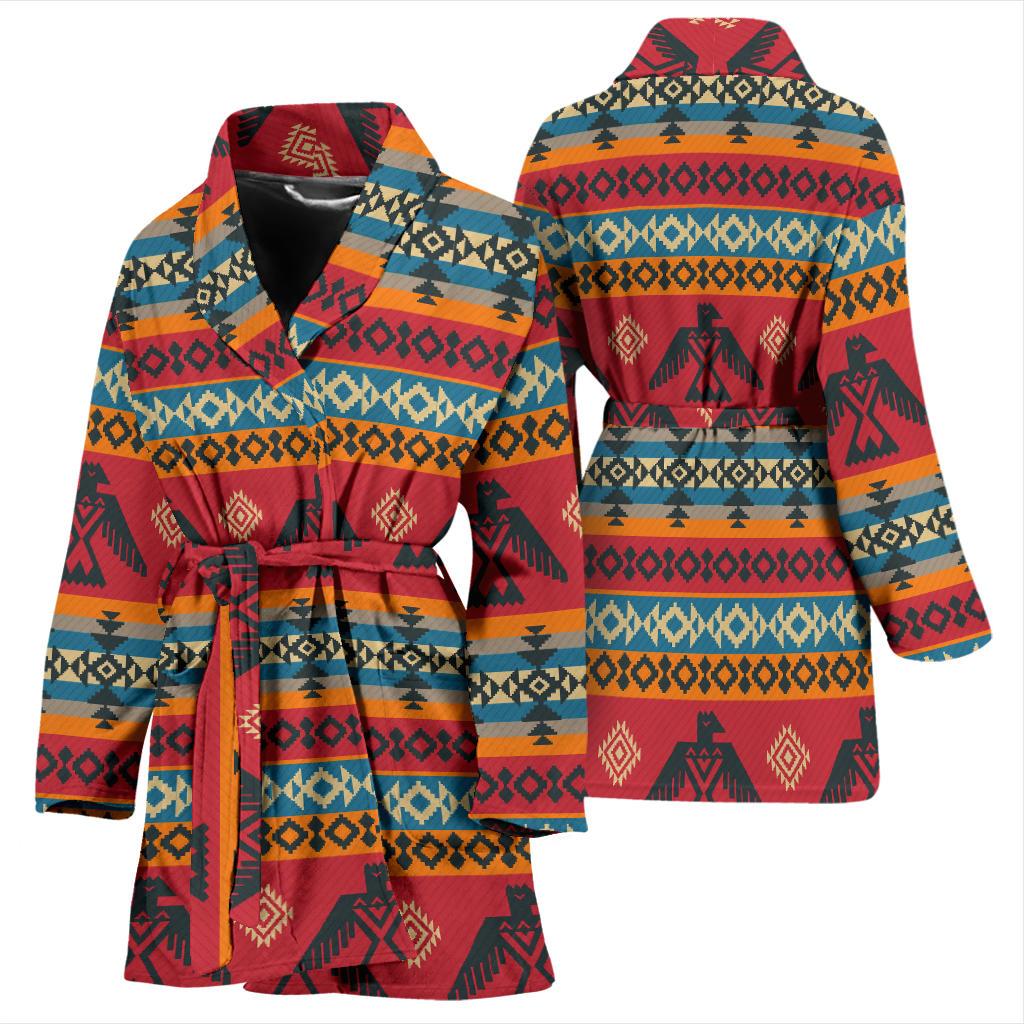 Eagles Native American Design Women Bath Robe-JTAMIGO.COM
