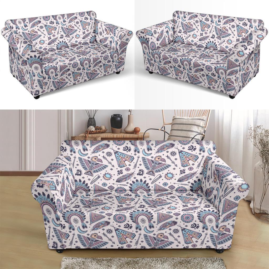 Eagles Native American Indian Symbol Loveseat Slipcover-JTAMIGO.COM