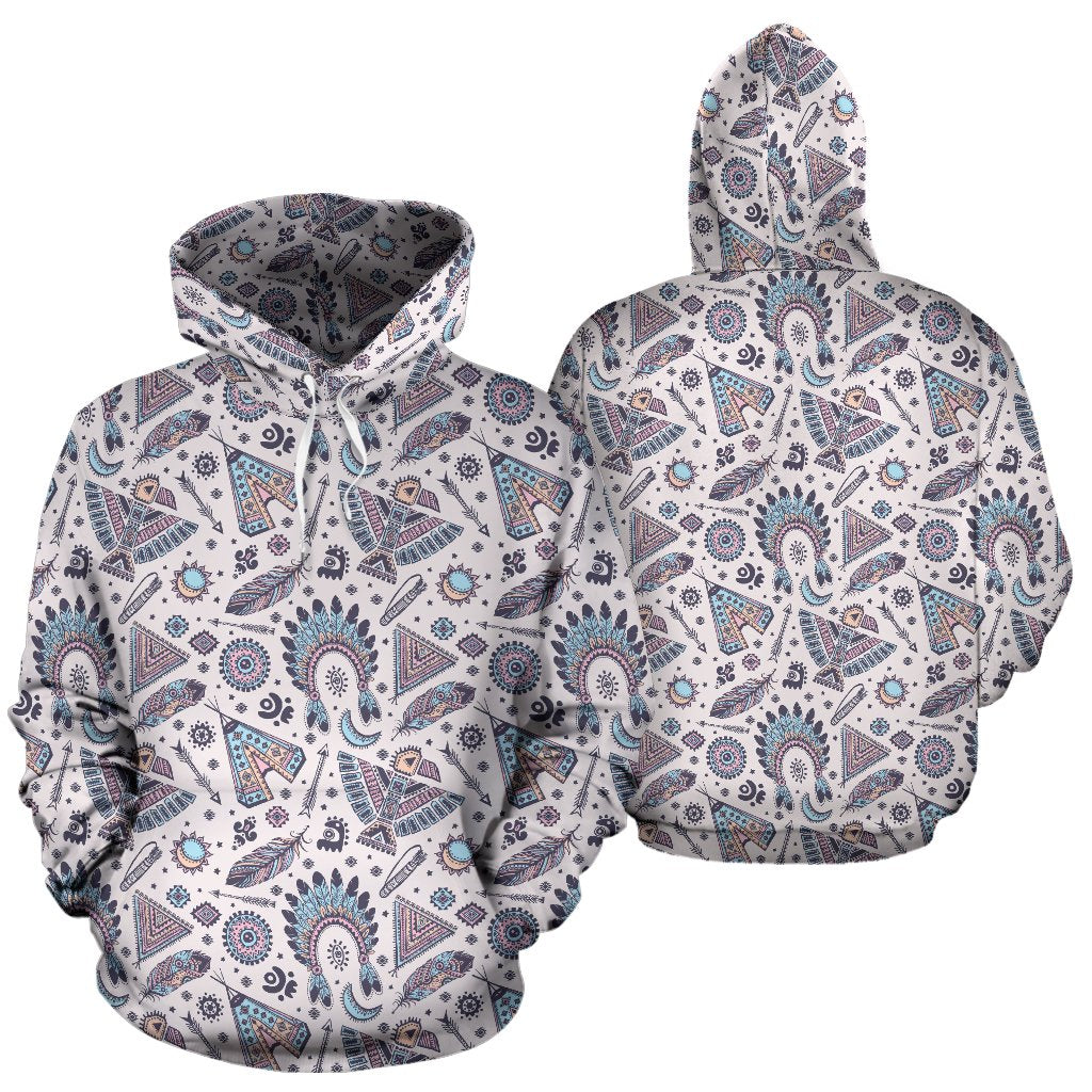 Eagles Native American Indian Symbol Pullover Hoodie