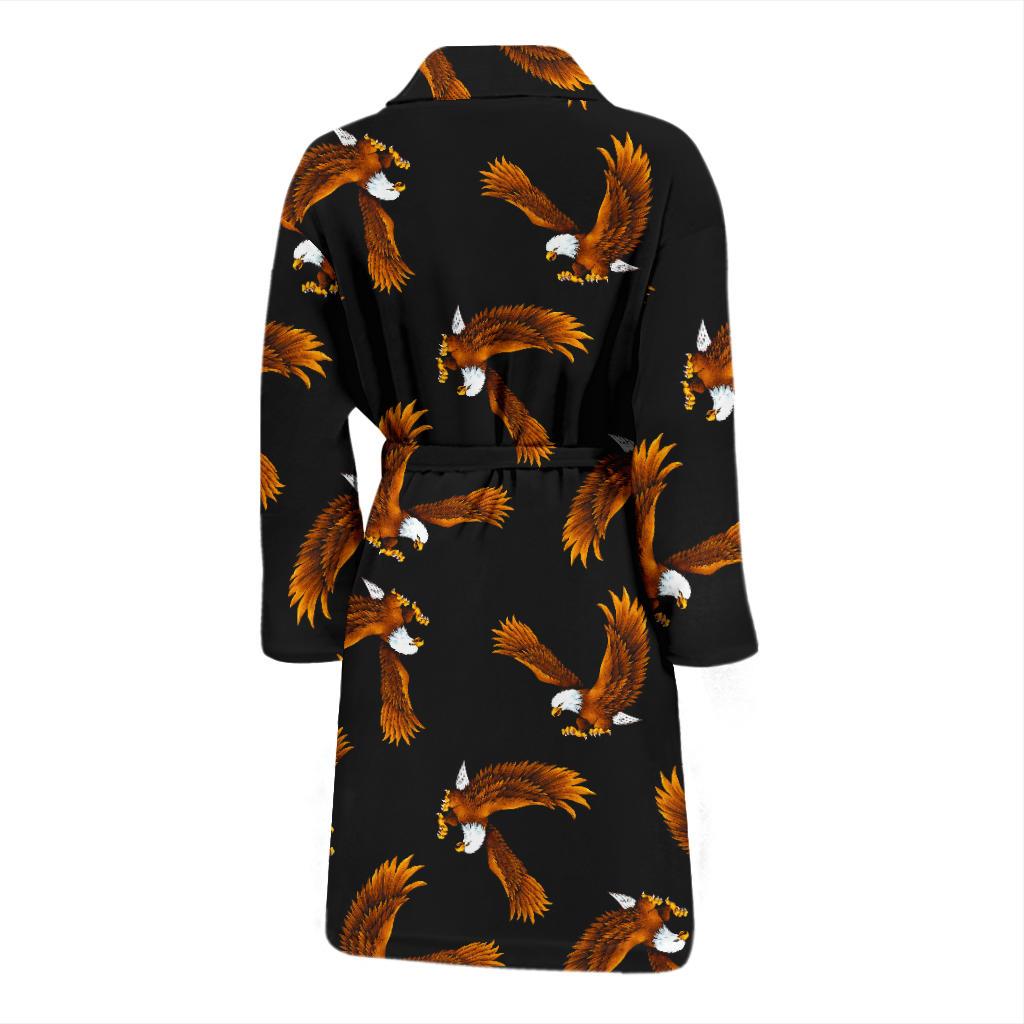 Eagles Print Pattern Men Bath Robe-JTAMIGO.COM