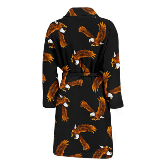 Eagles Print Pattern Men Bath Robe-JTAMIGO.COM