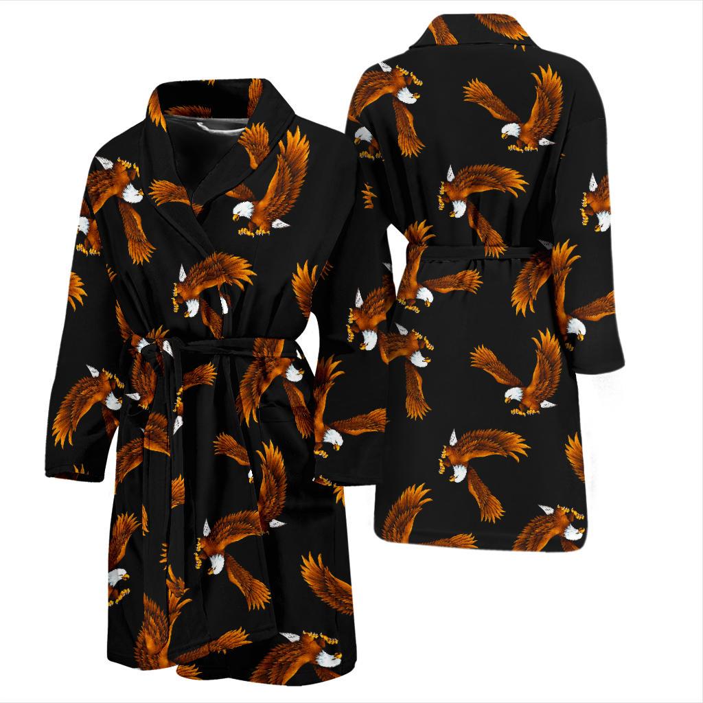 Eagles Print Pattern Men Bath Robe-JTAMIGO.COM