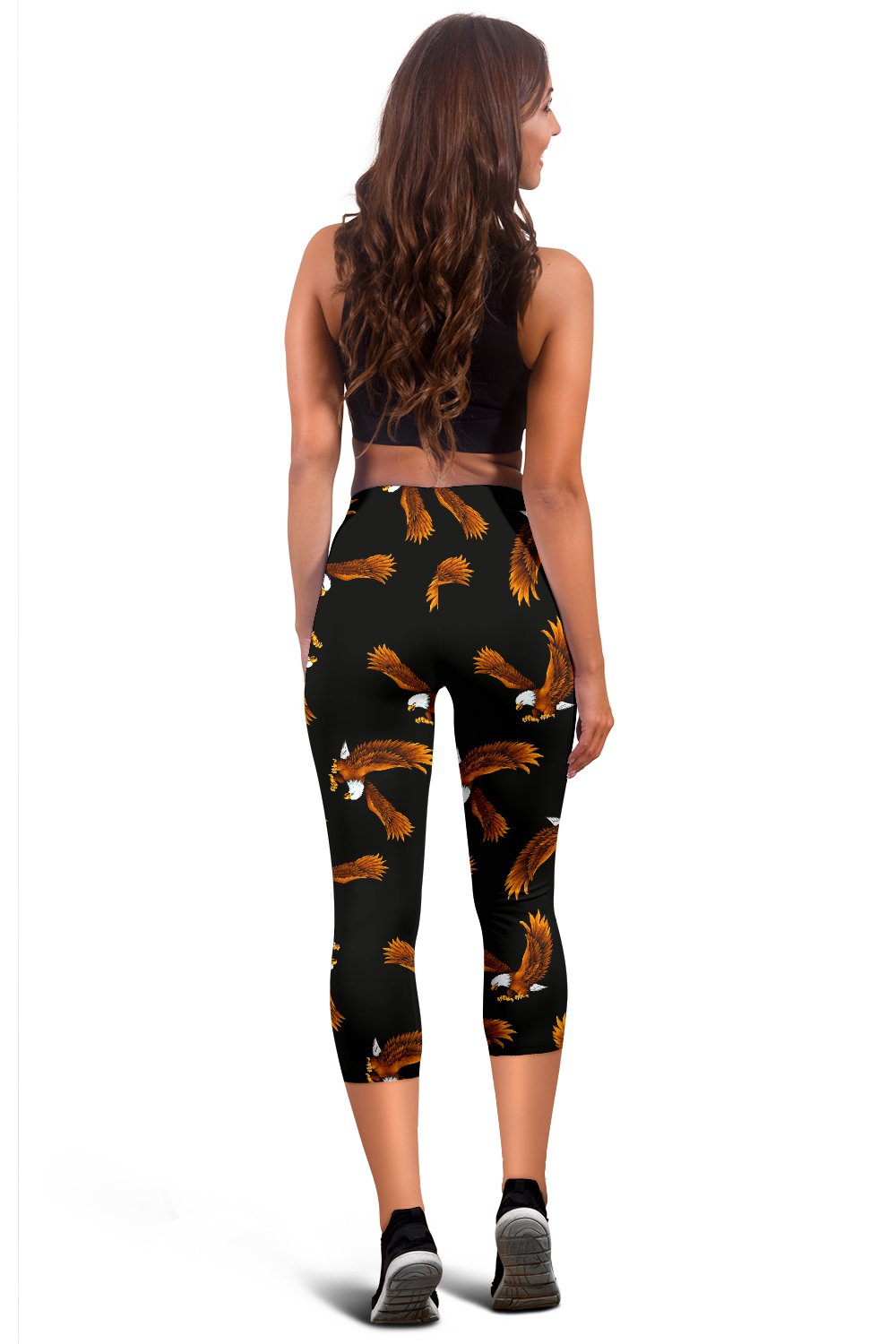 Eagles Print Pattern Women Capris