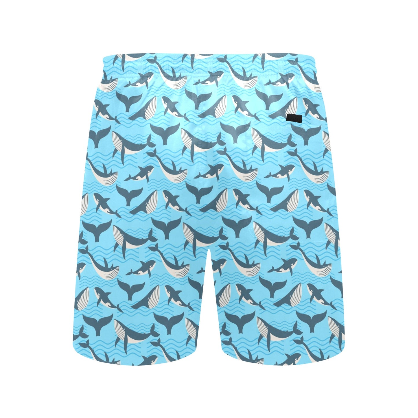 Whale Pattern Design Themed Print Men's Swim Trunks Beach Shorts