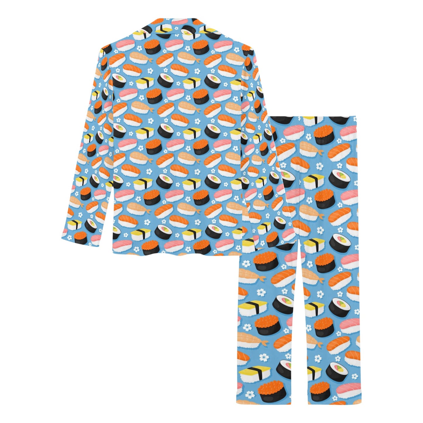 Sushi Print Design LKS304 Women's Long Pajama Set