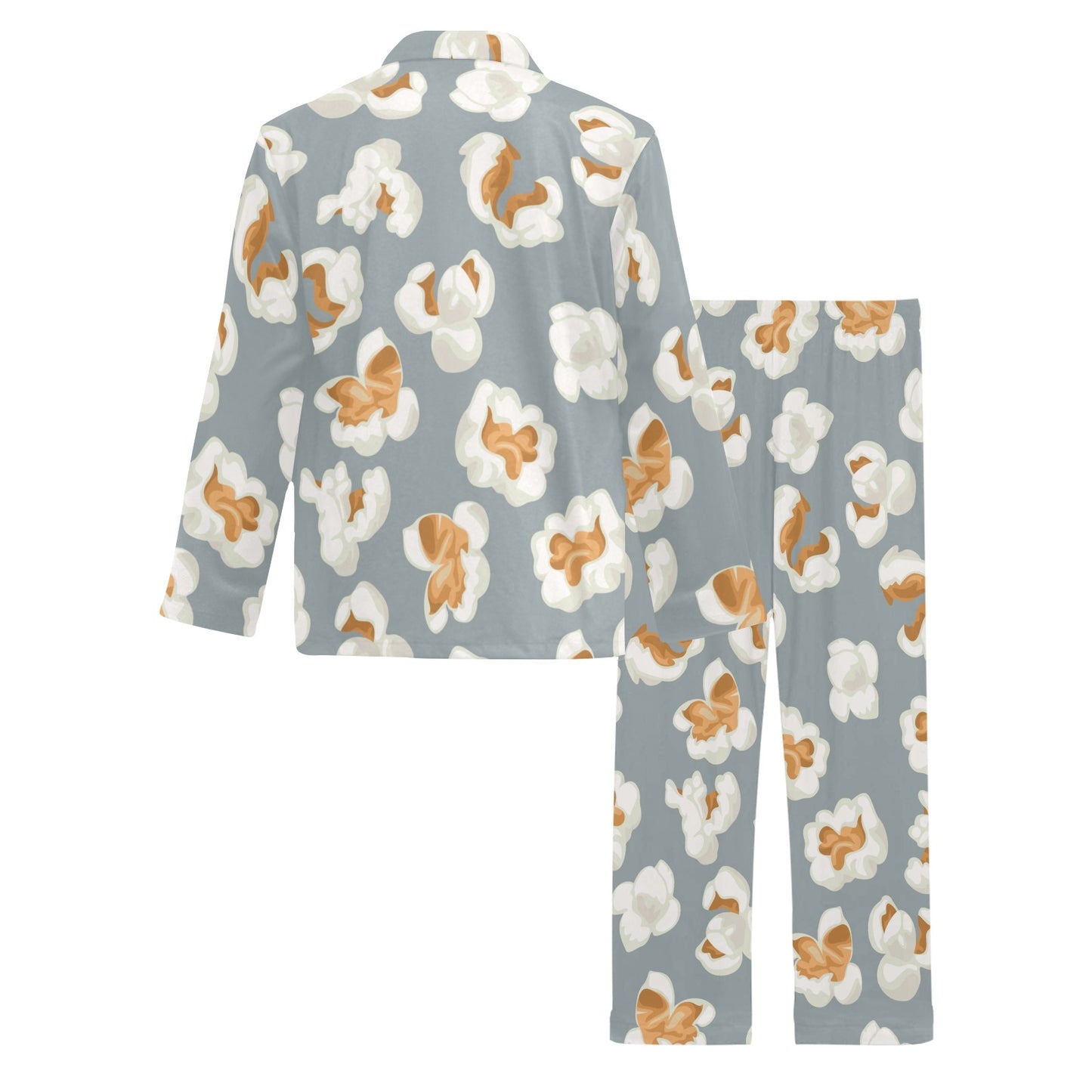 Popcorn Pattern Print Design A05 Men's Long Pajama Set