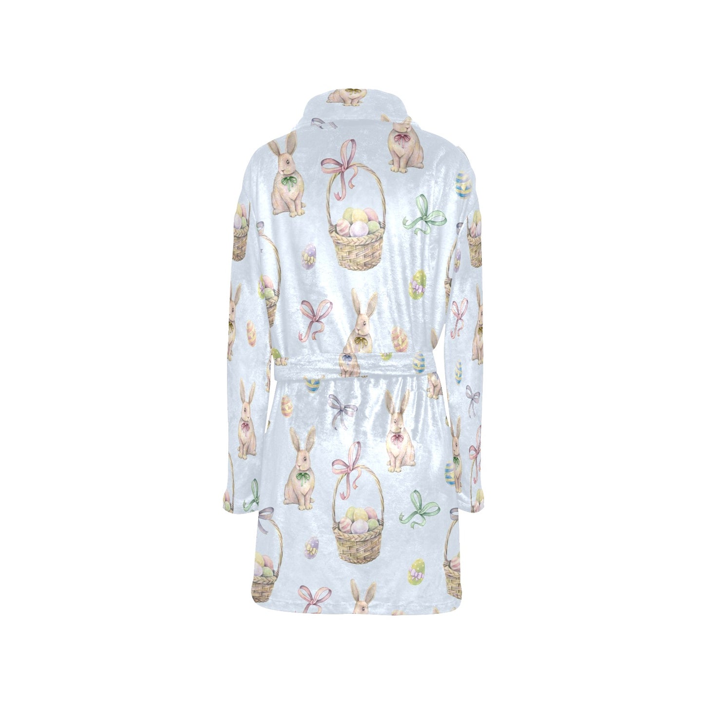 Rabbit Easter Eggs Pattern Print Design 03 Women's Fleece Robe