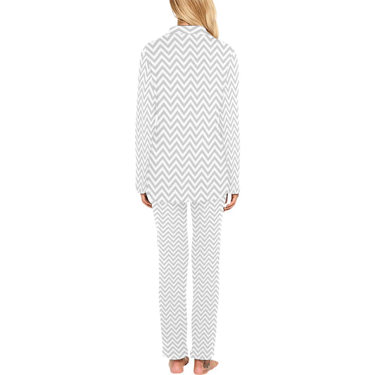 Chevron Print Design LKS401 Women's Long Pajama Set