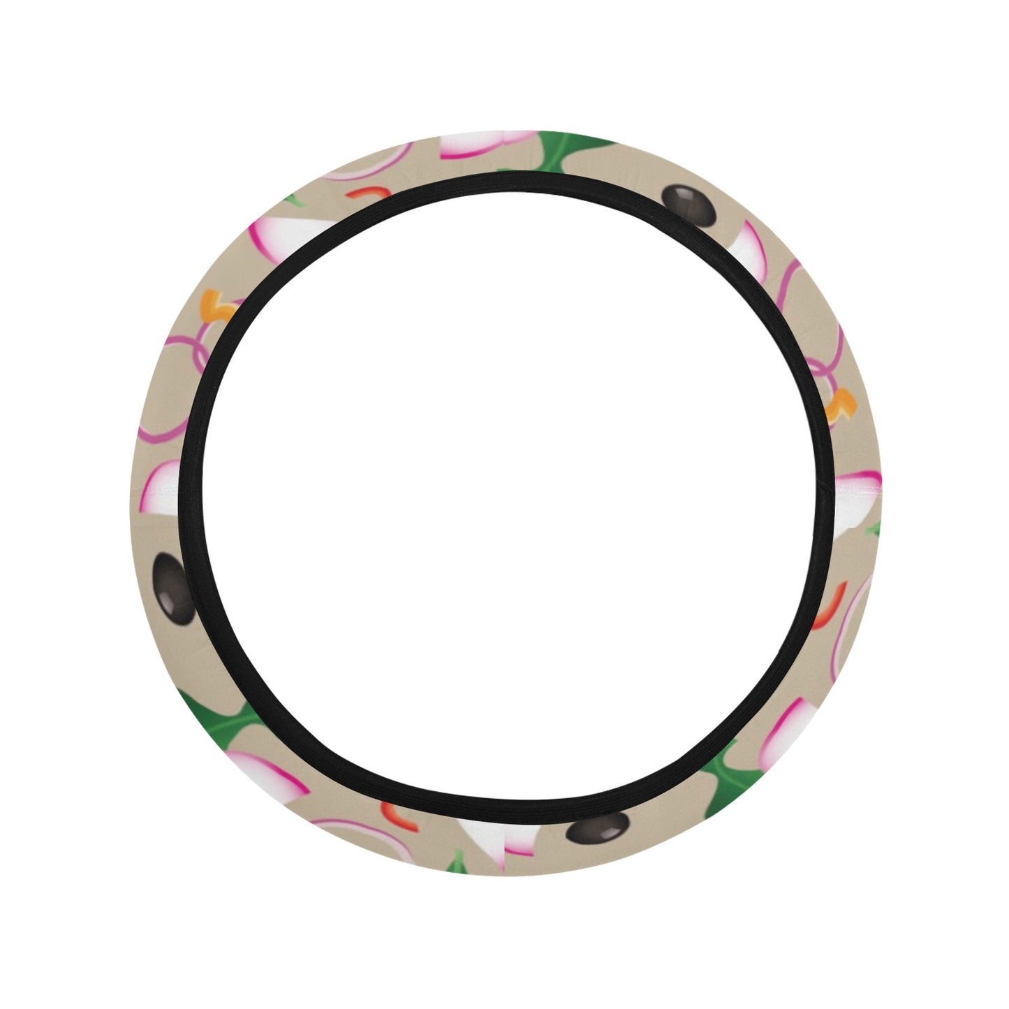 Salad Print Design LKS303 Steering Wheel Cover with Elastic Edge