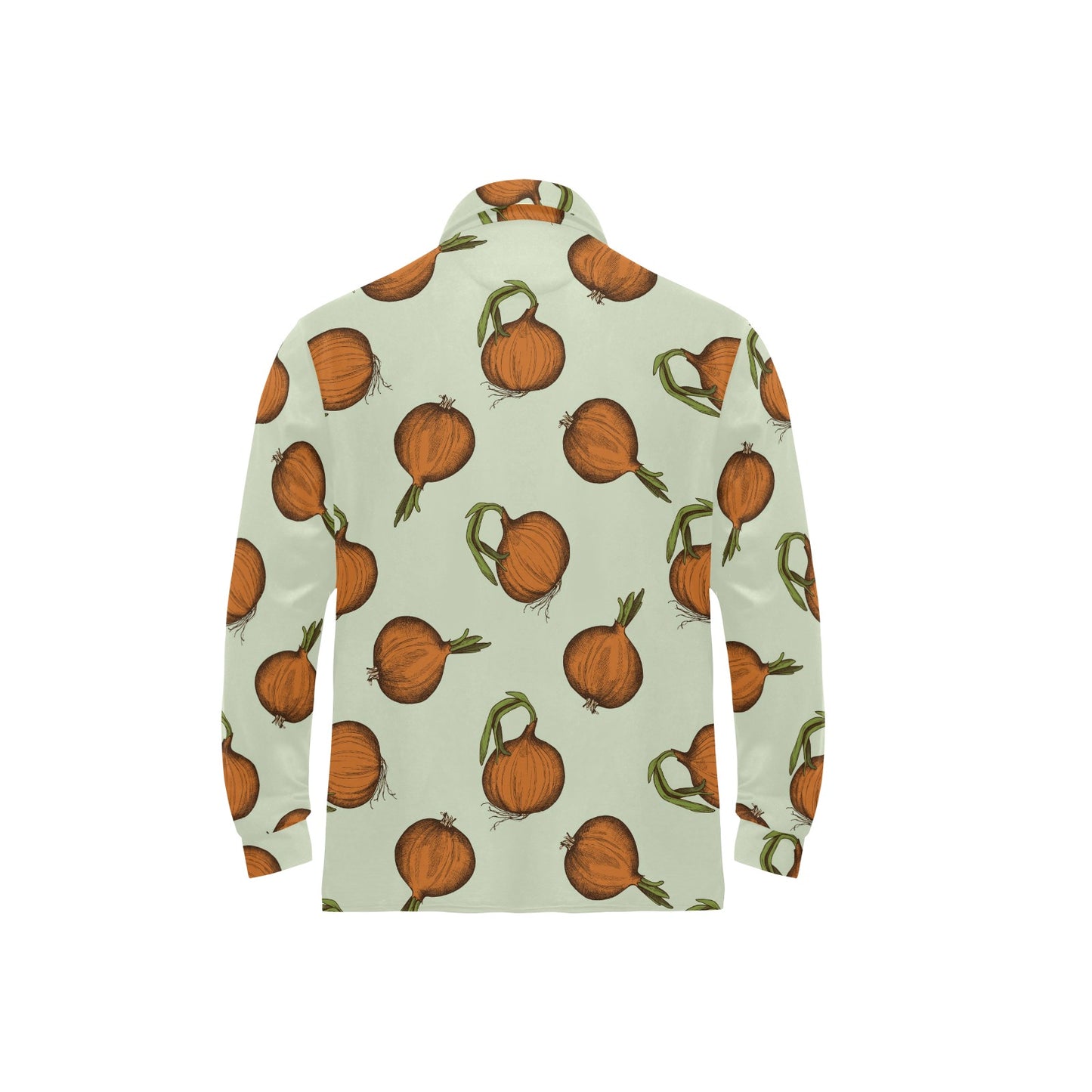 Onion Pattern Print Design A05 Long Sleeve Polo Shirt For Men's