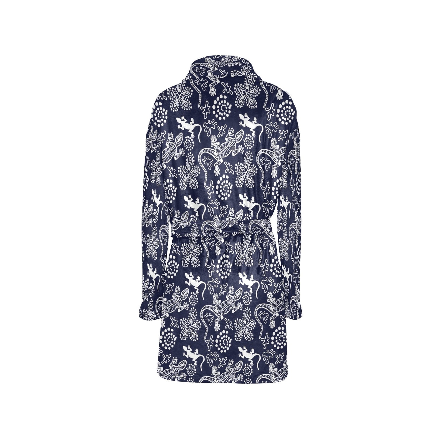 lizard Pattern Print Design 03 Women's Fleece Robe