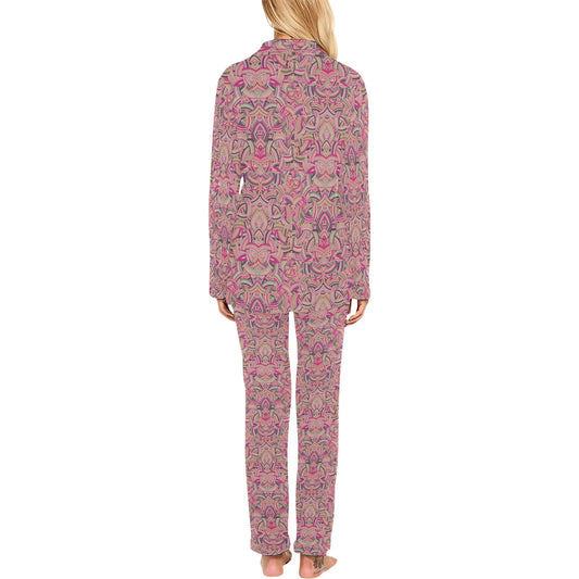 Celtic Pattern Print Design 04 Women's Long Pajama Set