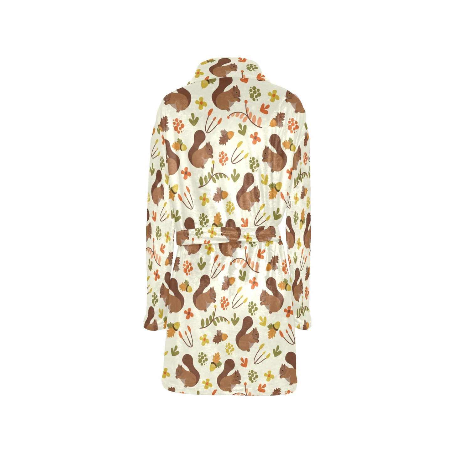 Squirrel Print Design LKS3010 Women's Fleece Robe