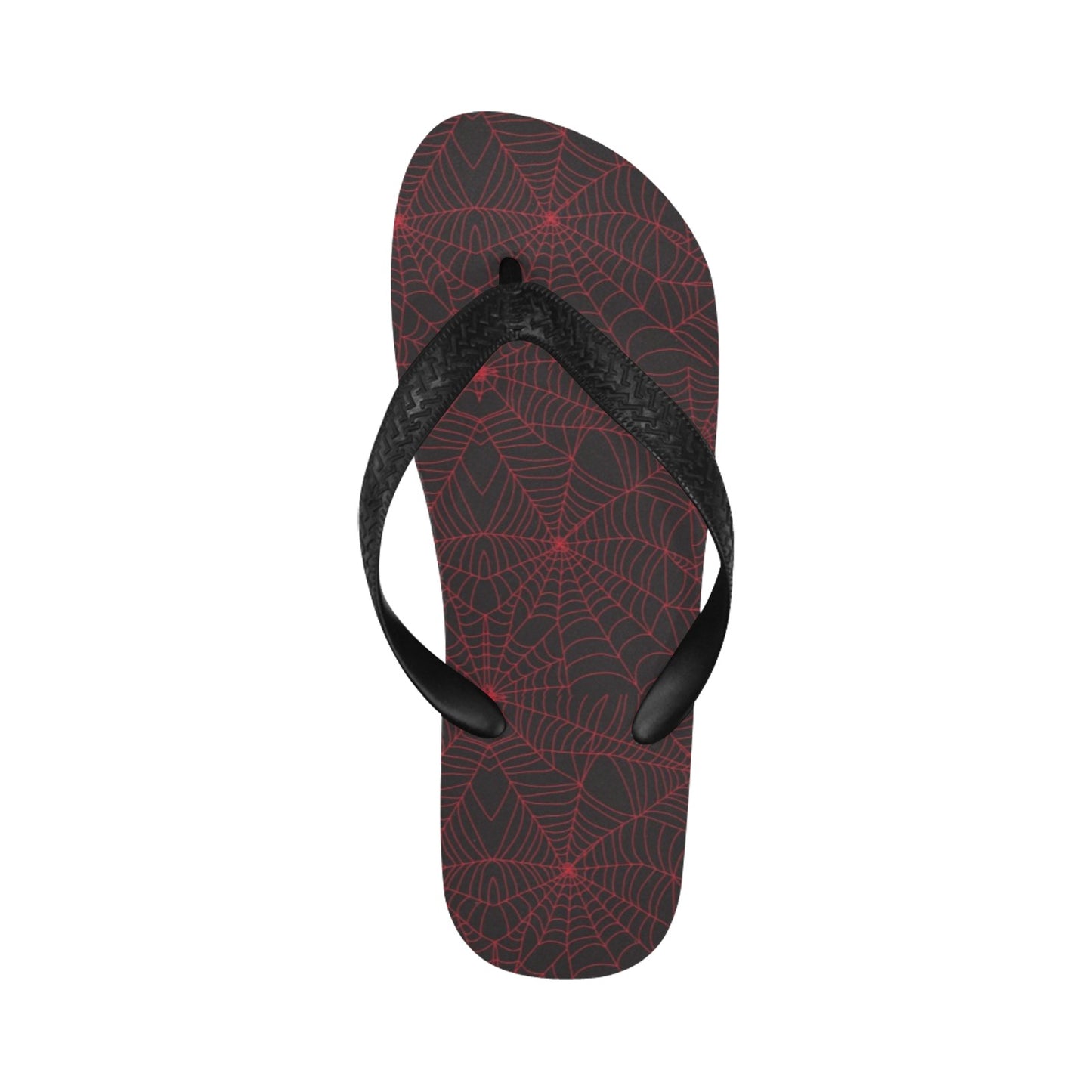 Spider Web Red Print Design LKS302 Flip Flops