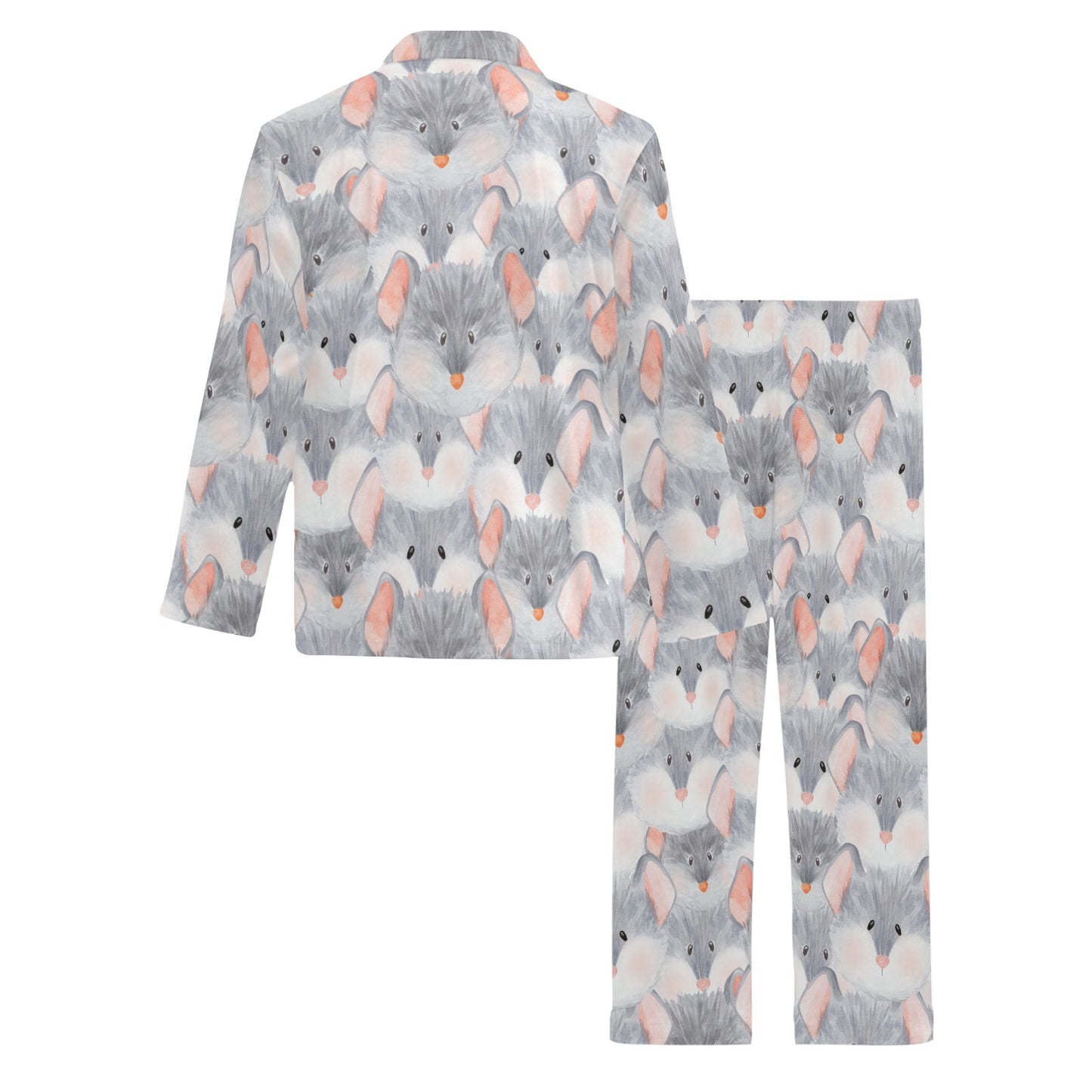 Rat Baby Pattern Print Design 02 Men's Long Pajama Set
