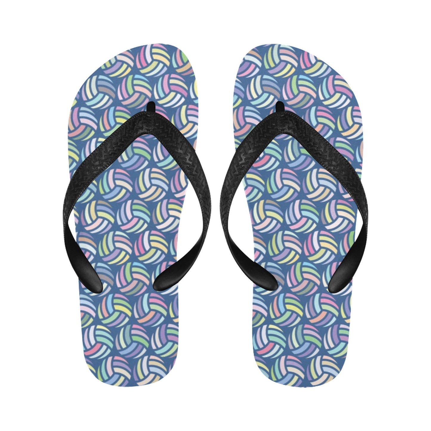 Volleyball Print Design LKS301 Flip Flops