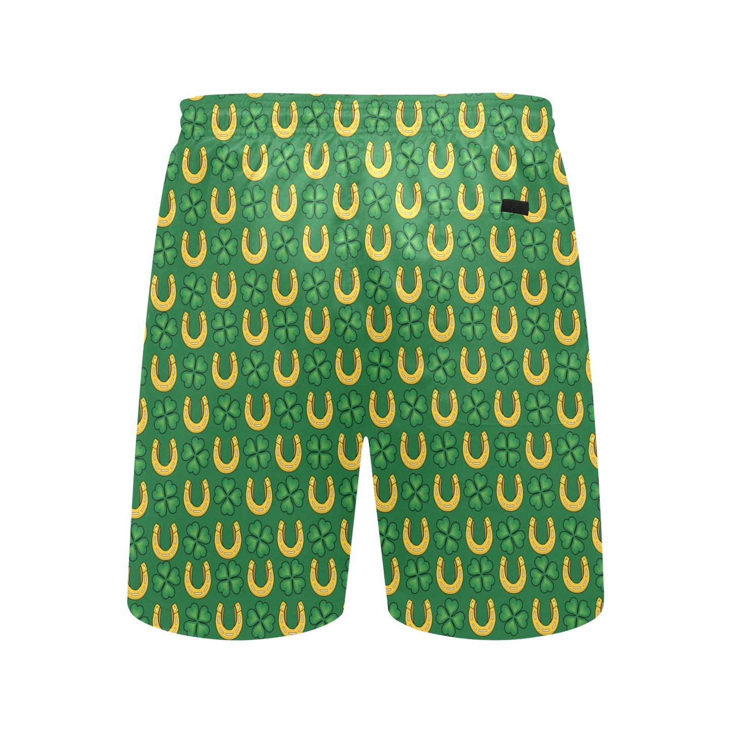 Shamrock Horseshoes Print Pattern Men's Swim Trunks Beach Shorts