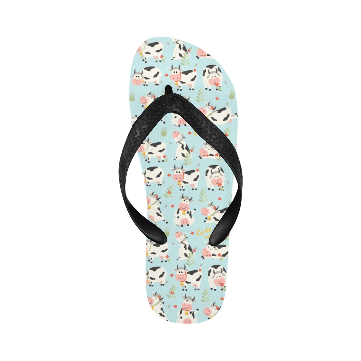 Cattle Print Design LKS403 Flip Flops