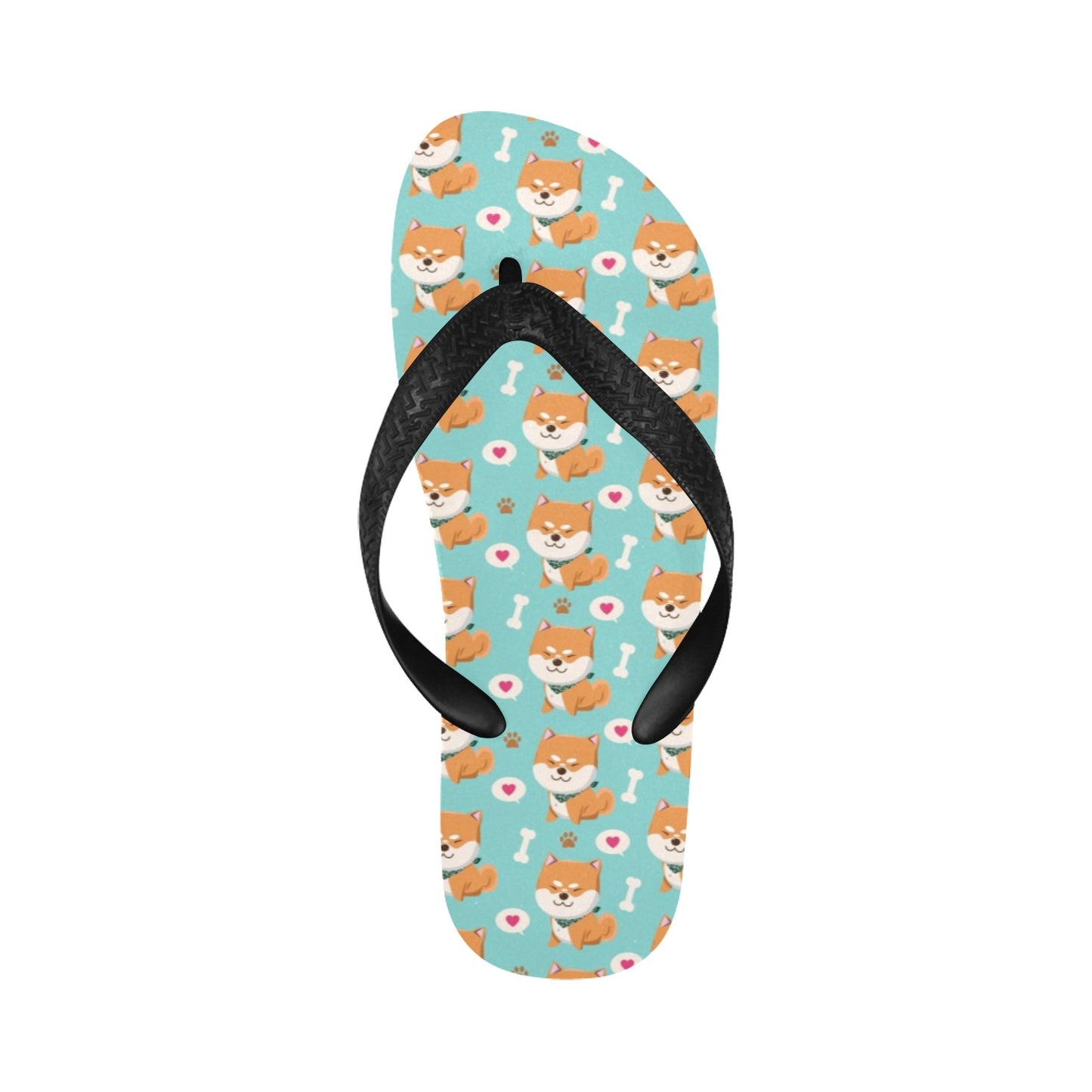 Shiba Inu Print Design LKS3013 Flip Flops