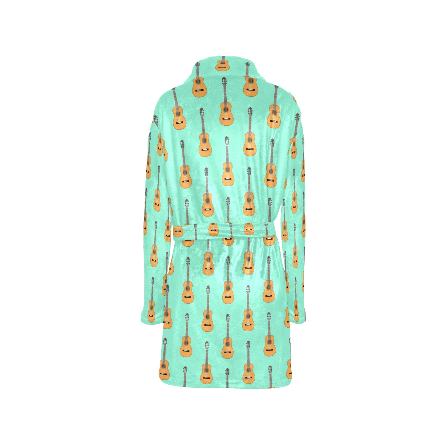Acoustic Guitar Print Design LKS403 Women's Fleece Robe