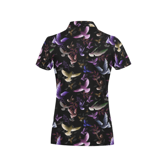 Pigeon Pattern Print Design 01 Women's Polo Shirt