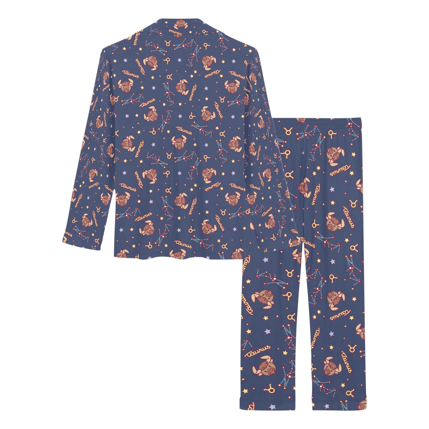 Taurus Print Design LKS304 Women's Long Pajama Set