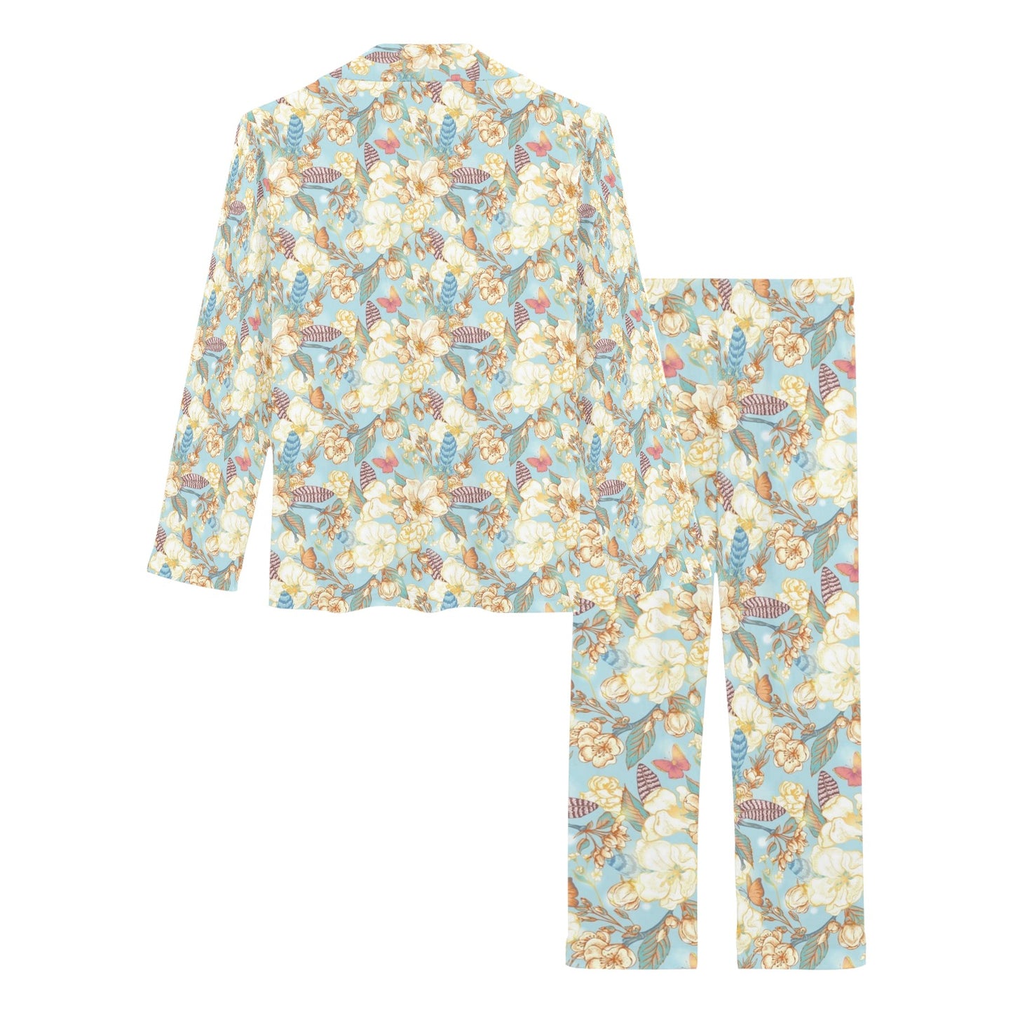 Summer Floral Print Design LKS302 Women's Long Pajama Set