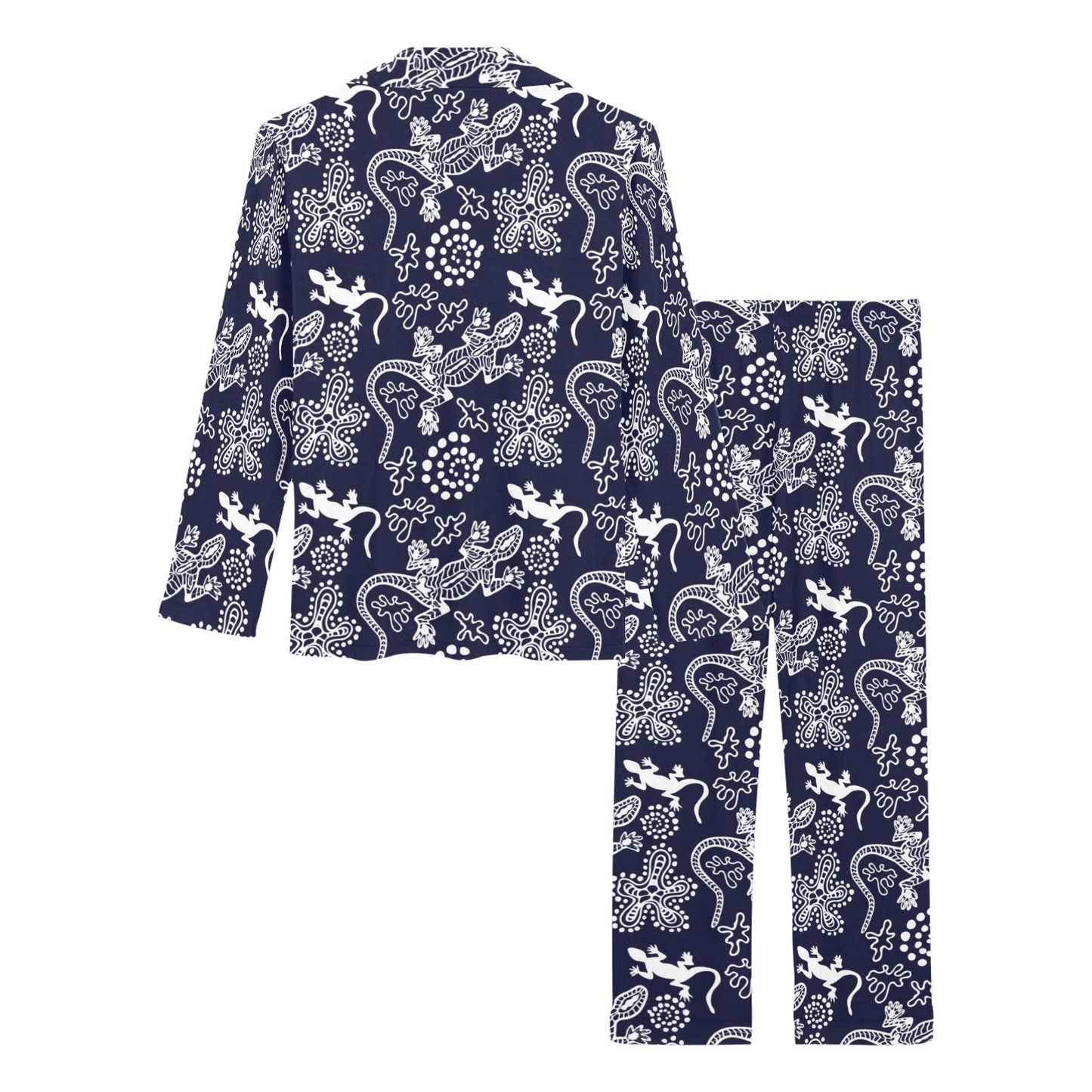 lizard Pattern Print Design 03 Women's Long Pajama Set