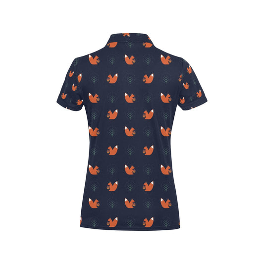 Squirrel Print Design LKS303 Women's Polo Shirt