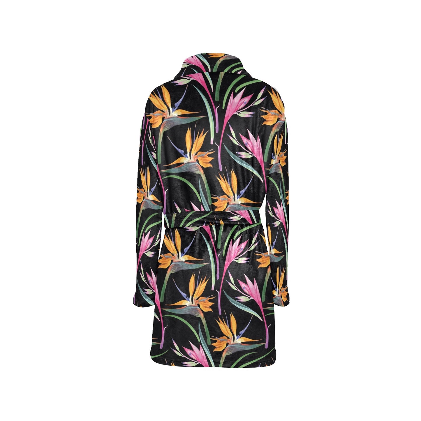 Tropical Flower Pattern Print Design TF017 Women's Fleece Robe