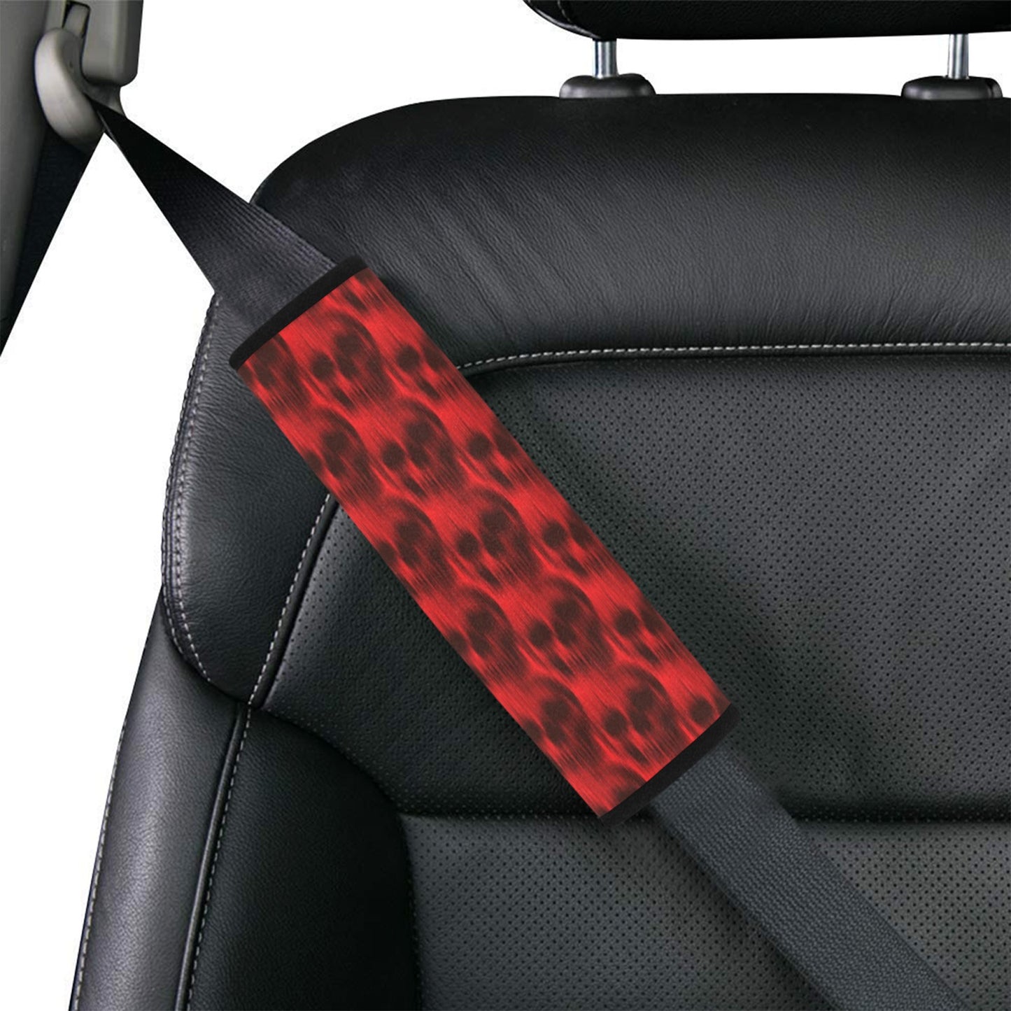 Skull Red Print Design LKS306 Car Seat Belt Cover