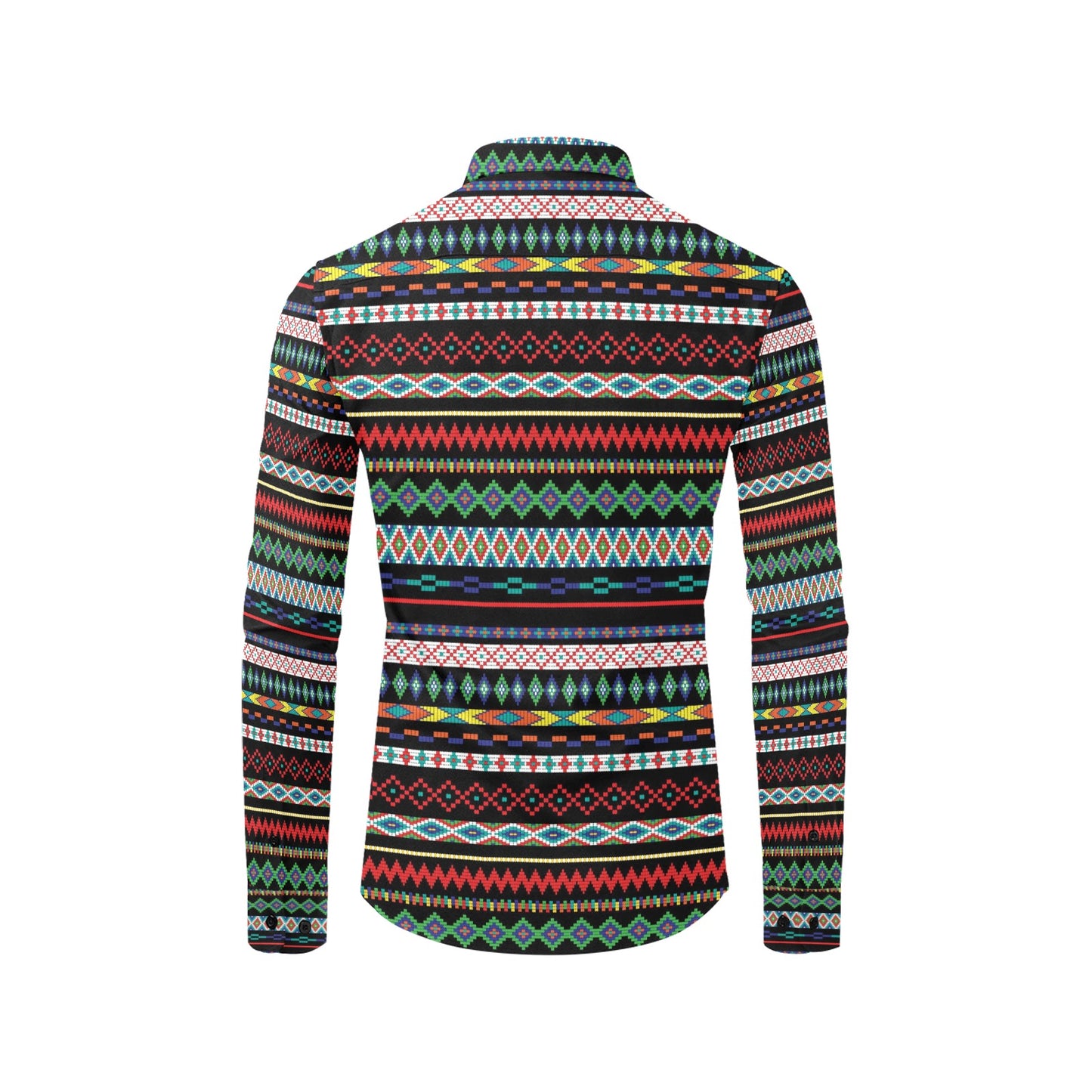 Southwest Pattern Print Design LKS302 Men's Long Sleeve Dress Shirt