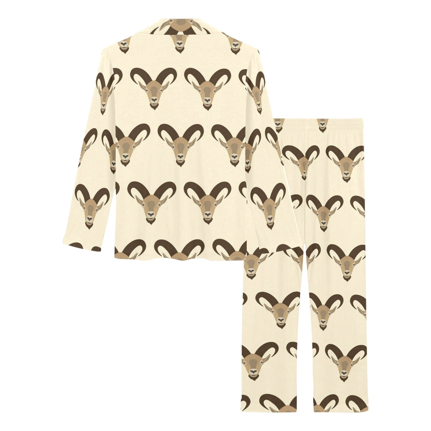 Goat Pattern Print Design 01 Women's Long Pajama Set