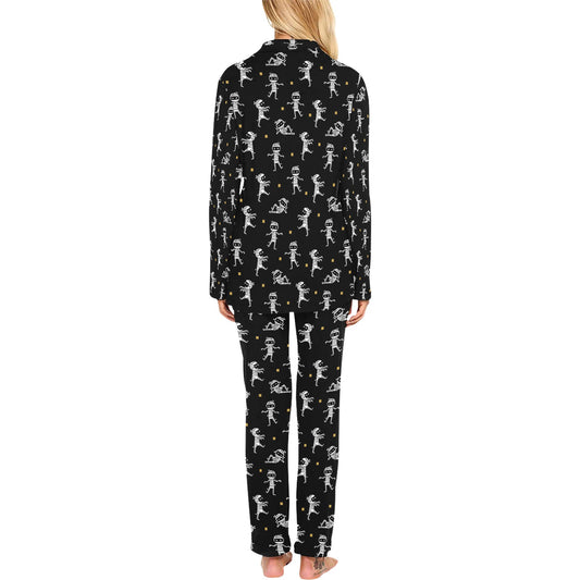 Mummy Cute Print Design LKS301 Women's Long Pajama Set