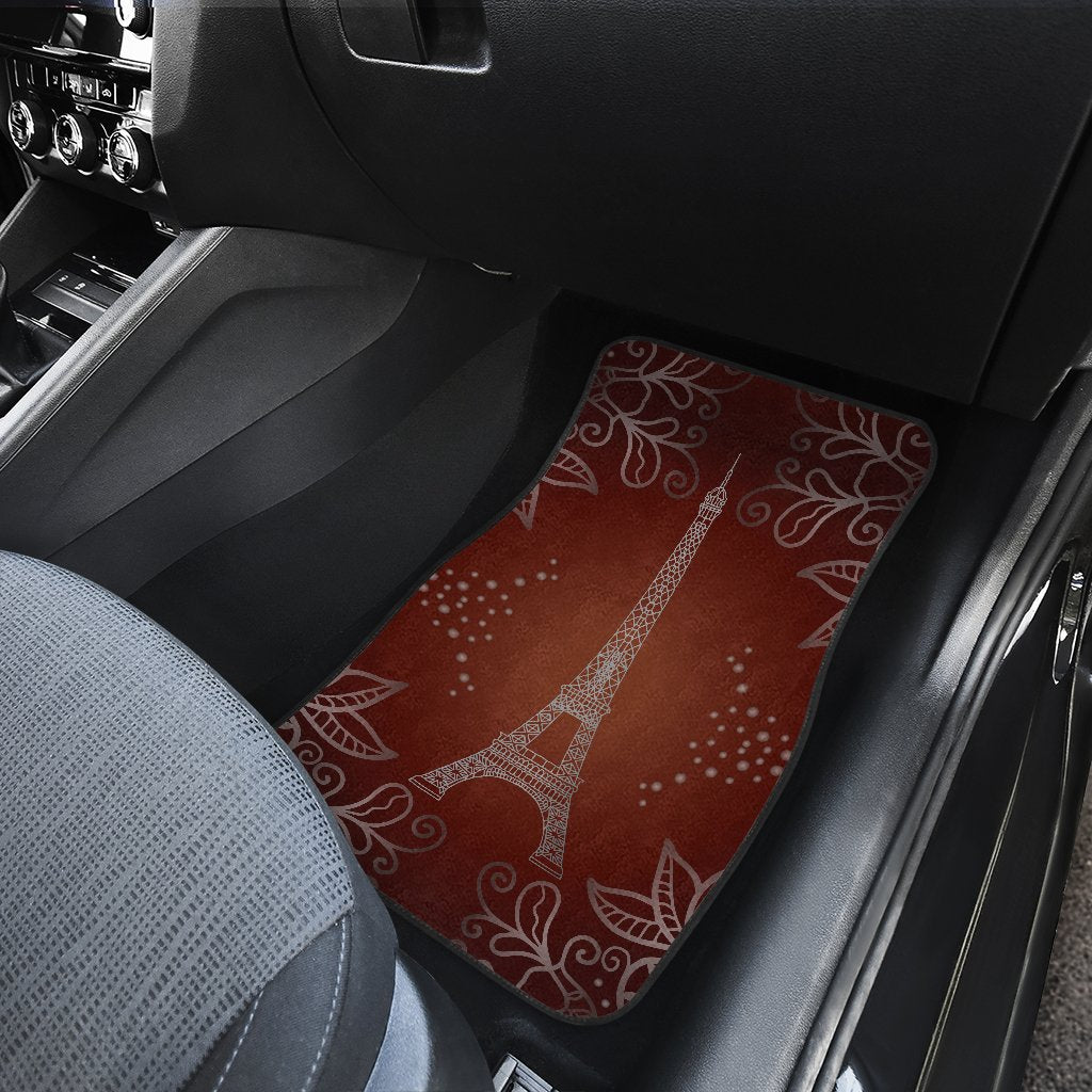 Eiffel Tower Drawing Print Car Floor Mats