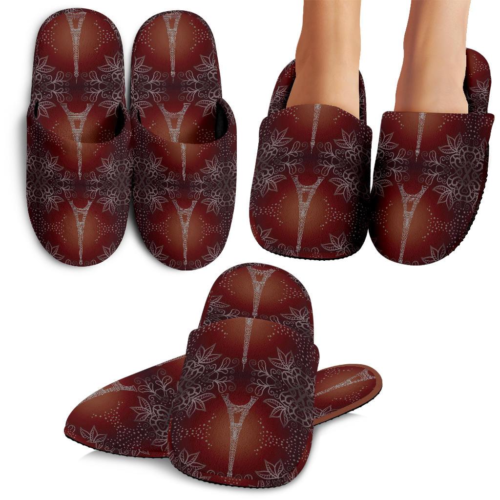 Eiffel Tower Drawing Print House Slippers